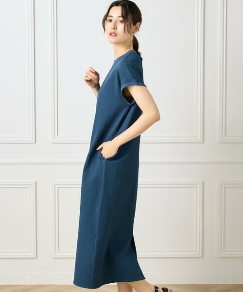 I.T.'S. international / イッツインターナショナル ロング・マキシ丈ワンピース | フレンチスリーブワンピース《グランサッカー》 | 詳細15