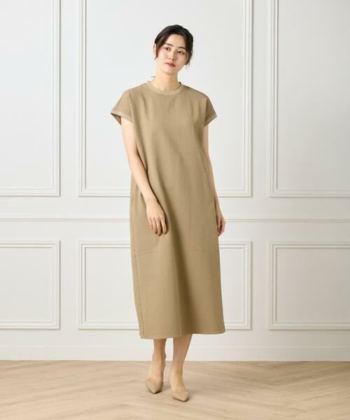 I.T.'S. international / イッツインターナショナル ロング・マキシ丈ワンピース | フレンチスリーブワンピース《グランサッカー》 | 詳細6