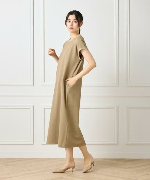 I.T.'S. international / イッツインターナショナル ロング・マキシ丈ワンピース | フレンチスリーブワンピース《グランサッカー》 | 詳細7