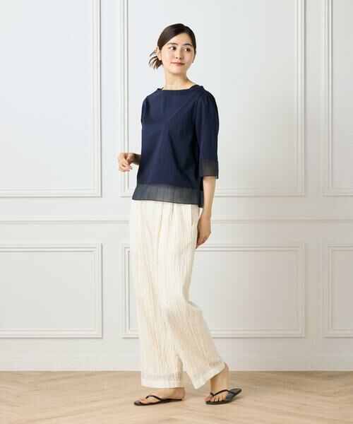 I.T.'S. international / イッツインターナショナル Tシャツ | シアー切替えプルオーバー | 詳細13