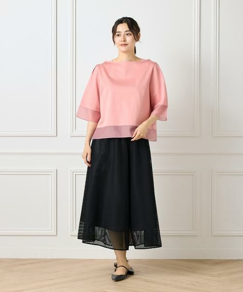 I.T.'S. international / イッツインターナショナル Tシャツ | シアー切替えプルオーバー | 詳細14