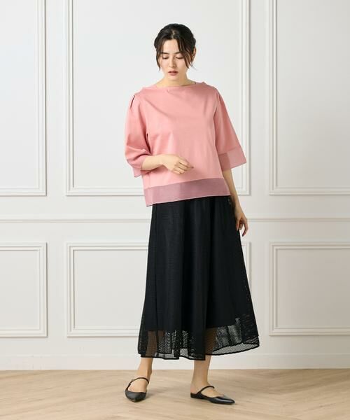 I.T.'S. international / イッツインターナショナル Tシャツ | シアー切替えプルオーバー | 詳細15