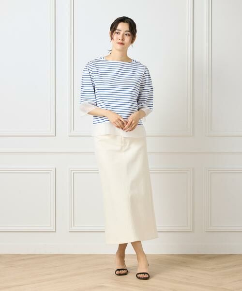 I.T.'S. international / イッツインターナショナル Tシャツ | シアー切替えプルオーバー | 詳細2