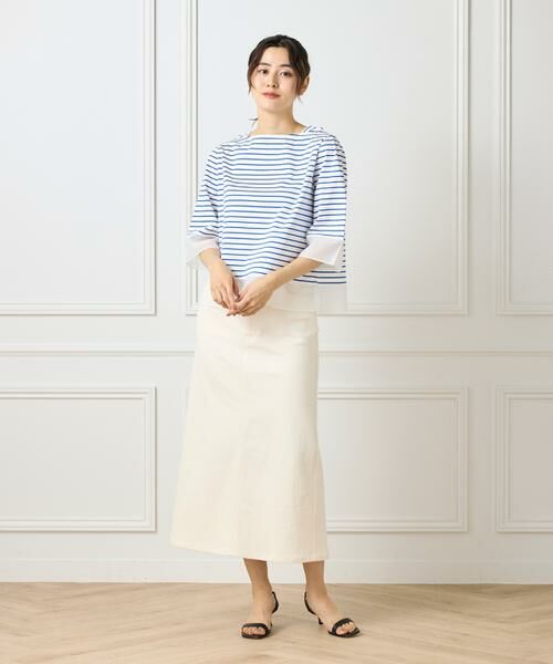 I.T.'S. international / イッツインターナショナル Tシャツ | シアー切替えプルオーバー | 詳細3