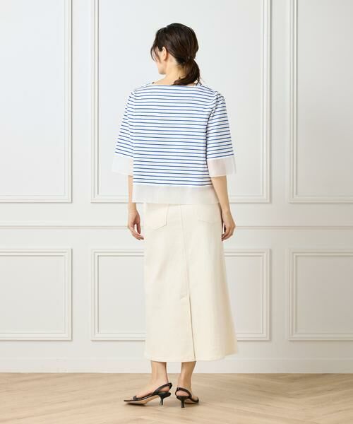 I.T.'S. international / イッツインターナショナル Tシャツ | シアー切替えプルオーバー | 詳細5