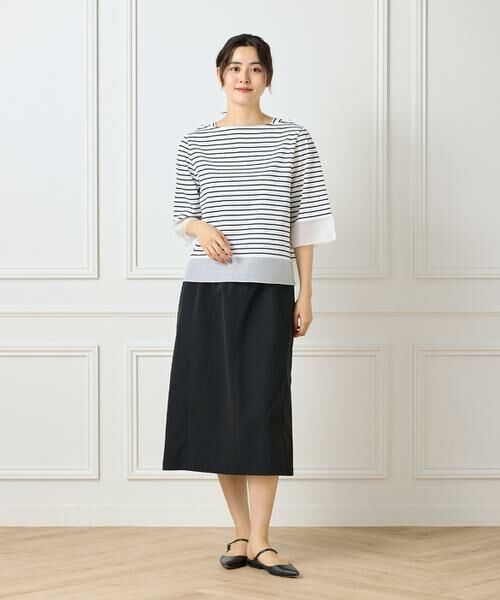 I.T.'S. international / イッツインターナショナル Tシャツ | シアー切替えプルオーバー | 詳細9