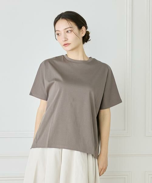 I.T.'S. international / イッツインターナショナル Tシャツ | ドルマンスリーブクルーネックTシャツ（ブラウン）