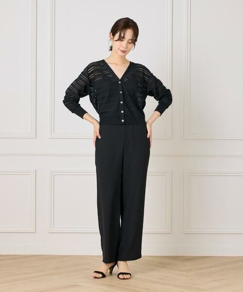 I.T.'S. international / イッツインターナショナル カーディガン・ボレロ | シアーボーダーニットカーディガン | 詳細10