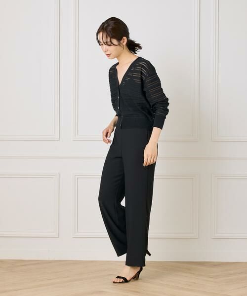 I.T.'S. international / イッツインターナショナル カーディガン・ボレロ | シアーボーダーニットカーディガン | 詳細11