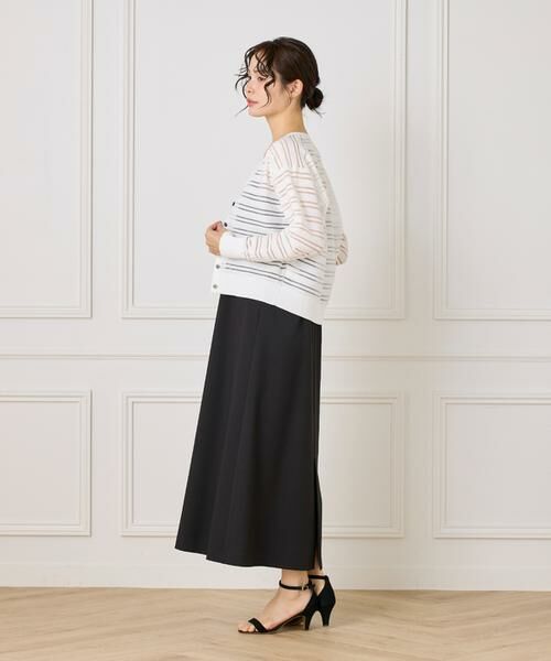 I.T.'S. international / イッツインターナショナル カーディガン・ボレロ | シアーボーダーニットカーディガン | 詳細7