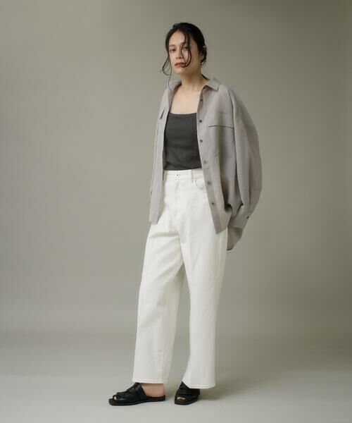 I.T.'S. international / イッツインターナショナル その他パンツ | ホワイトデニムワイドパンツ | 詳細6