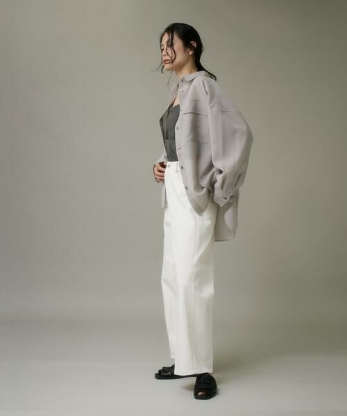 I.T.'S. international / イッツインターナショナル その他パンツ | ホワイトデニムワイドパンツ | 詳細7