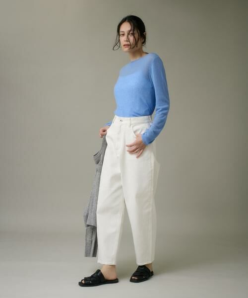 I.T.'S. international / イッツインターナショナル その他パンツ | ホワイトデニムバレルレッグパンツ | 詳細3
