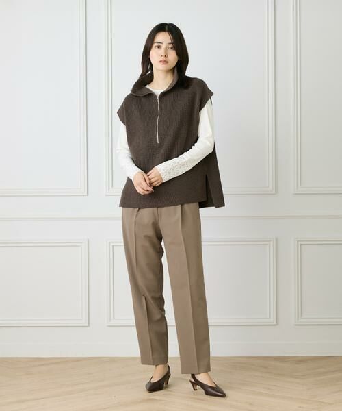 I.T.'S. international / イッツインターナショナル スラックス・ドレスパンツ | タックテーパードパンツ《TRストレッチ》 | 詳細12