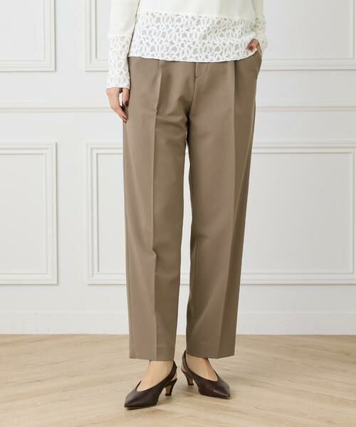 I.T.'S. international/イッツインターナショナル タックテーパードパンツ《TRストレッチ》 モカチャ3 09 I.T.'S. international/イッツインターナショナル タックテーパードパンツ《TRストレッチ》 モカチャ3 09