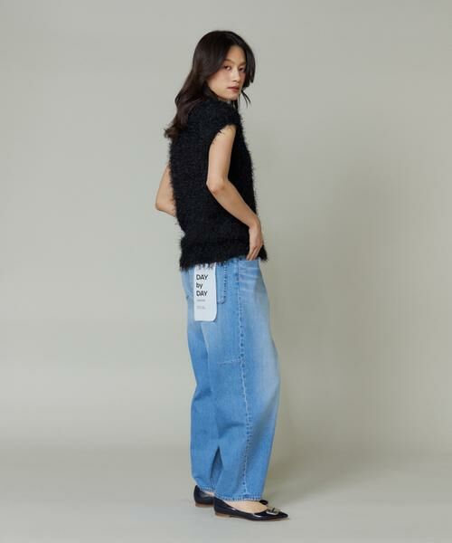 I.T.'S. international / イッツインターナショナル ベスト | フェザーヤーンVネックニットジレ | 詳細10