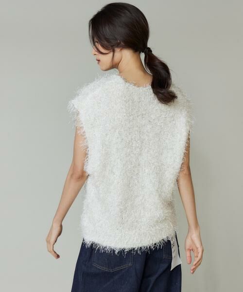 I.T.'S. international / イッツインターナショナル ベスト | フェザーヤーンVネックニットジレ | 詳細15
