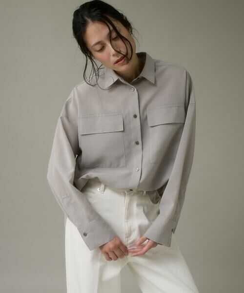 I.T.'S. international/イッツインターナショナル オーバーサイズシアーシャツ グレー1 09 I.T.'S. international/イッツインターナショナル オーバーサイズシアーシャツ グレー1 09