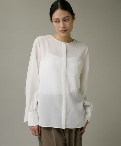 I.T.'S. international / イッツインターナショナル シャツ・ブラウス | シアーノーカラーブラウス | 詳細1