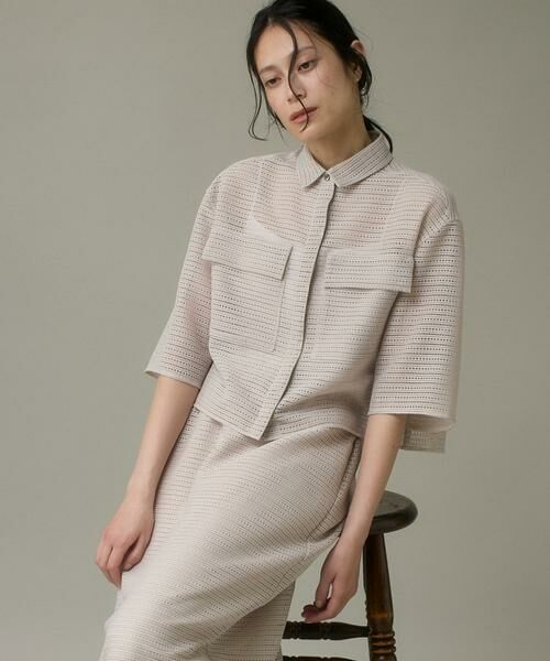 I.T.'S. international/イッツインターナショナル スクエアレースシャツブラウス ベージュ2 00 I.T.'S. international/イッツインターナショナル スクエアレースシャツブラウス ベージュ2 00