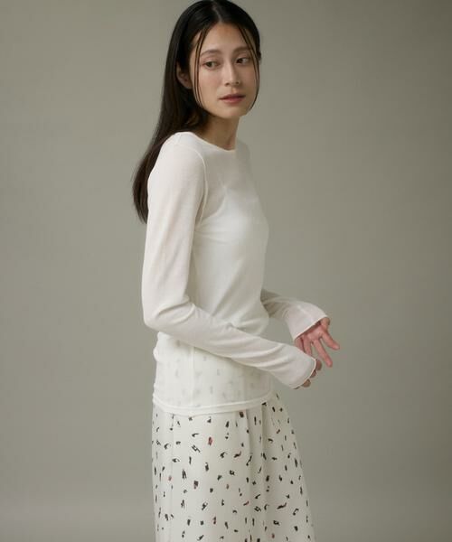 I.T.'S. international / イッツインターナショナル Tシャツ | シアーテレコクルーネックプルオーバー | 詳細11