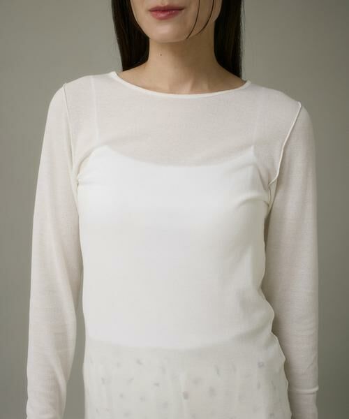 I.T.'S. international / イッツインターナショナル Tシャツ | シアーテレコクルーネックプルオーバー | 詳細13