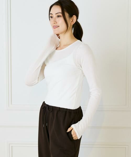 I.T.'S. international / イッツインターナショナル Tシャツ | シアーテレコクルーネックプルオーバー | 詳細2