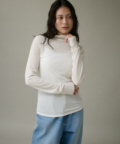 I.T.'S. international / イッツインターナショナル Tシャツ | シアーテレコハイネックプルオーバー | 詳細12