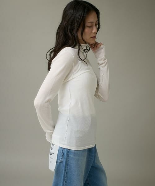 I.T.'S. international / イッツインターナショナル Tシャツ | シアーテレコハイネックプルオーバー | 詳細13