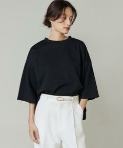 I.T.'S. international / イッツインターナショナル Tシャツ | ポンチ5分袖フレアー袖プルオーバー