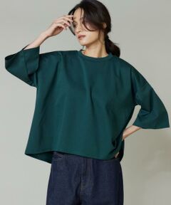 I.T.'S. international / イッツインターナショナル Tシャツ | ポンチ5分袖フレアー袖プルオーバー