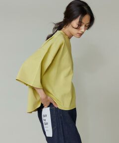 I.T.'S. international / イッツインターナショナル Tシャツ | ポンチ5分袖フレアー袖プルオーバー