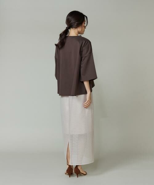 I.T.'S. international / イッツインターナショナル Tシャツ | ポンチ5分袖フレアー袖プルオーバー | 詳細15