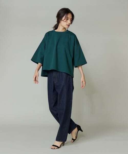 I.T.'S. international / イッツインターナショナル Tシャツ | ポンチ5分袖フレアー袖プルオーバー | 詳細3