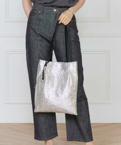 I.T.'S. international / イッツインターナショナル トートバッグ | メタリックツマミハンドルフラットトートバッグ/A4対応《COOCO/クーコ》