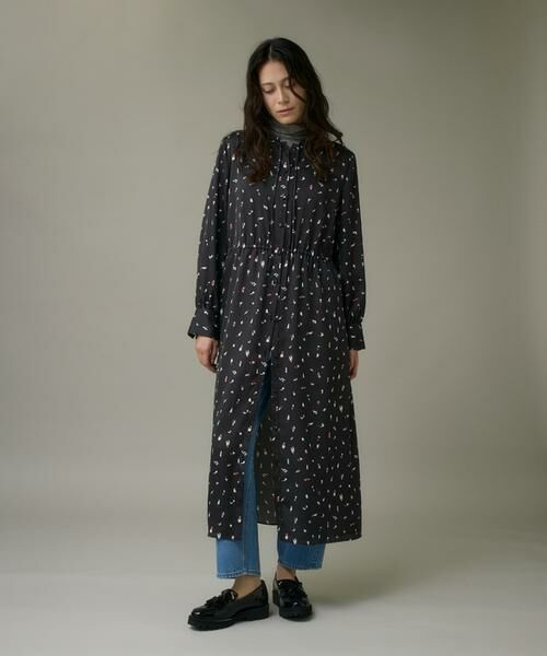 I.T.'S. international / イッツインターナショナル ミニ丈・ひざ丈ワンピース | ブラッシュドットプリントワンピース | 詳細7