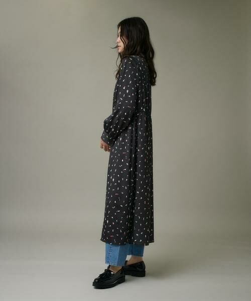 I.T.'S. international / イッツインターナショナル ミニ丈・ひざ丈ワンピース | ブラッシュドットプリントワンピース | 詳細8
