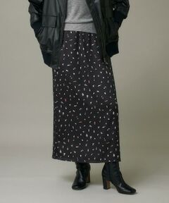 I.T.'S. international / イッツインターナショナル ロング・マキシ丈スカート | ブラッシュドットプリントスカート