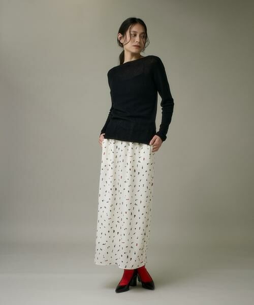 I.T.'S. international / イッツインターナショナル ロング・マキシ丈スカート | ブラッシュドットプリントスカート | 詳細10