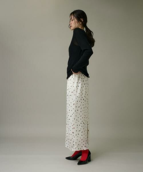 I.T.'S. international / イッツインターナショナル ロング・マキシ丈スカート | ブラッシュドットプリントスカート | 詳細11