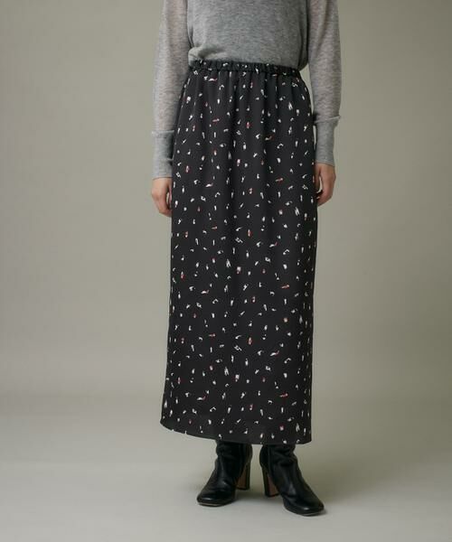 I.T.'S. international / イッツインターナショナル ロング・マキシ丈スカート | ブラッシュドットプリントスカート | 詳細12