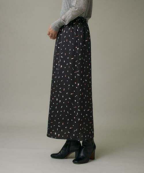 I.T.'S. international / イッツインターナショナル ロング・マキシ丈スカート | ブラッシュドットプリントスカート | 詳細13