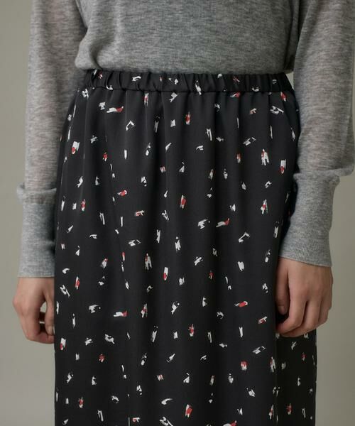 I.T.'S. international / イッツインターナショナル ロング・マキシ丈スカート | ブラッシュドットプリントスカート | 詳細15