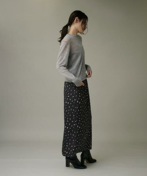 I.T.'S. international / イッツインターナショナル ロング・マキシ丈スカート | ブラッシュドットプリントスカート | 詳細3