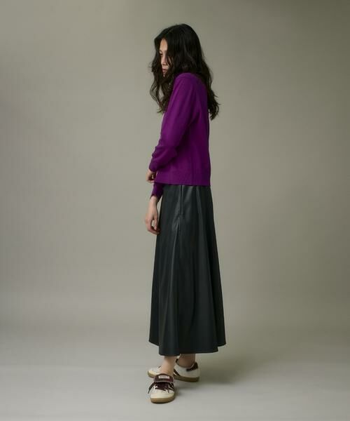 I.T.'S. international / イッツインターナショナル ロング・マキシ丈スカート | ソフトフェイクレザーフレアースカート | 詳細4