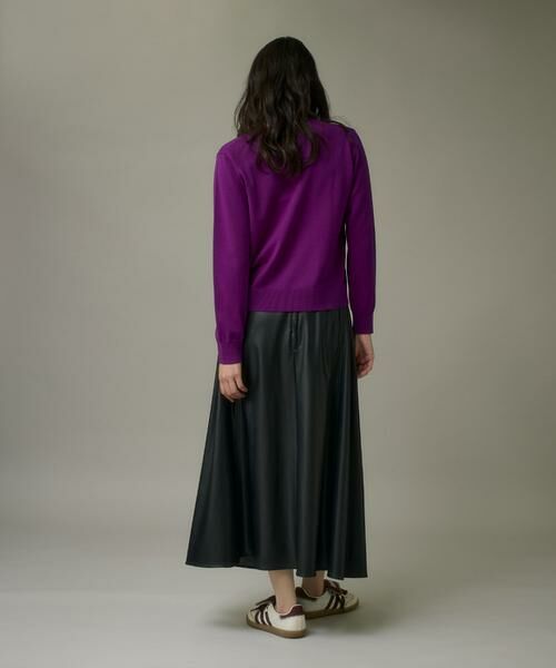 I.T.'S. international / イッツインターナショナル ロング・マキシ丈スカート | ソフトフェイクレザーフレアースカート | 詳細5
