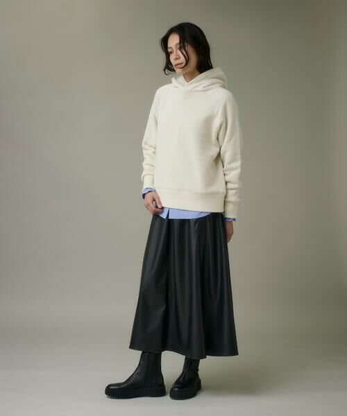 I.T.'S. international / イッツインターナショナル ロング・マキシ丈スカート | ソフトフェイクレザーフレアースカート | 詳細8