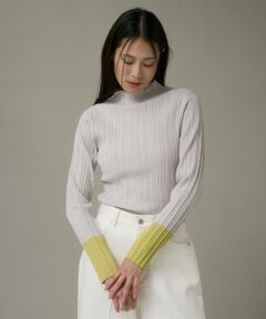 I.T.'S. international / イッツインターナショナル ニット・セーター | 変則リブハイネックプルオーバー《SMART CLEAN》