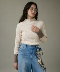 I.T.'S. international / イッツインターナショナル ニット・セーター | 変則リブハイネックプルオーバー《SMART CLEAN》