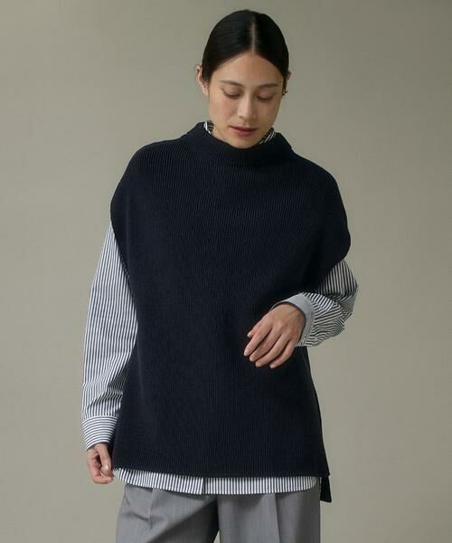 I.T.'S. international / イッツインターナショナル ベスト | モックネックジレ | 詳細1